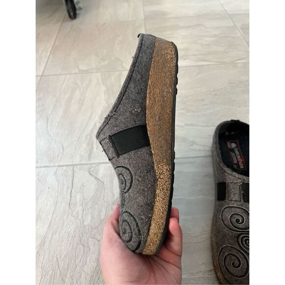 Haflinger Woman’s Slip On Clog Slippers Pure New Wool Size 40 - Picture 5 of 16